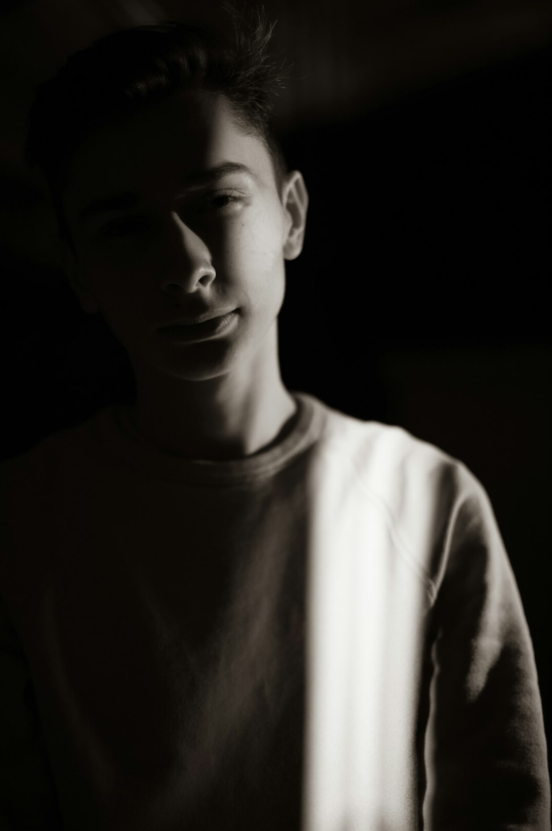 Portrait of a young man in a shirt