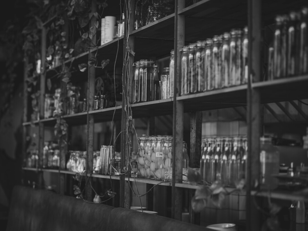 store detective investigating empty shelf